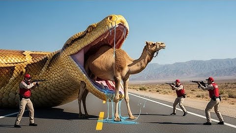 Brave Rescue Team Saves Camel from Giant Anaconda Attack | Unbelievable Mission!