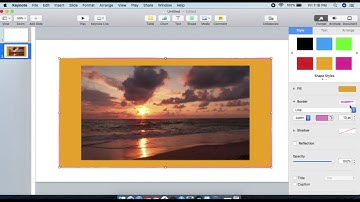 Create video inlay boxes or borders for video making in Apple Keynote