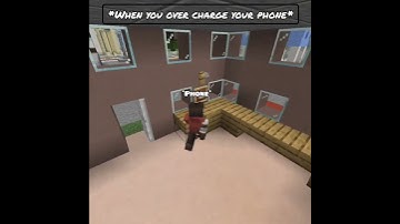 Phone is at 999% battery 😂😆 #minecraft  #minecraftshorts