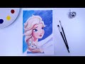 Рисуем Эльзу из Холодного сердца! Elsa from Frozen!