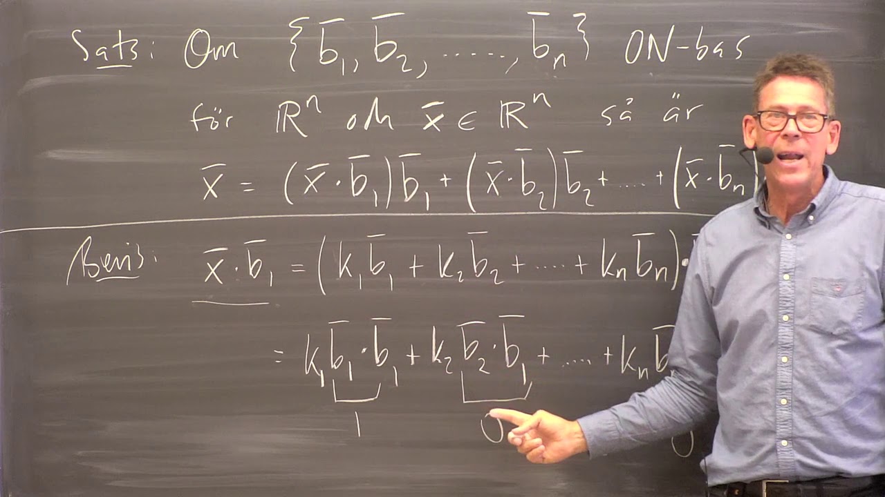 14. ON-baser, Gram-Schmidt och projektioner på delrum