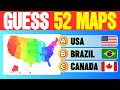 Guess the Country on the Map | 52 Countries Quiz | Easy, Medium, Hard, Impossible