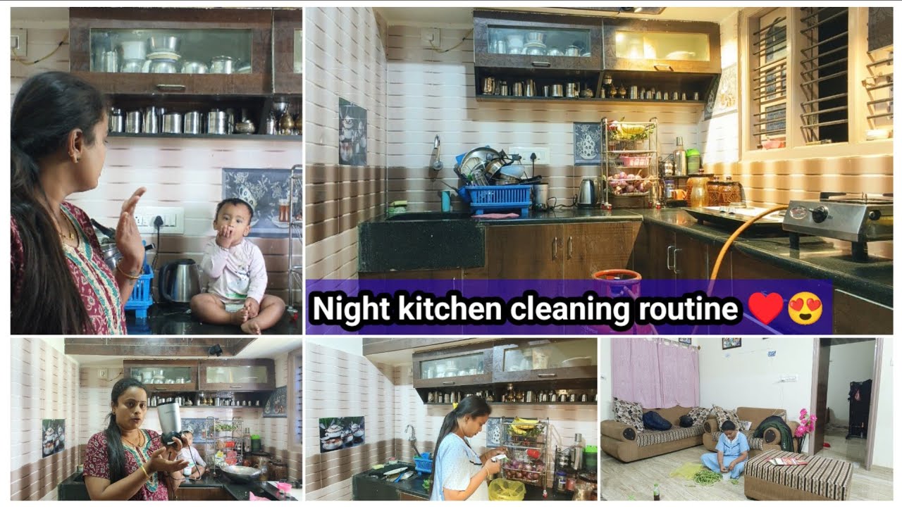 Indian mom night kitchen cleaning routine 7pm to 10pm♥️😍/Daily vlog in kannada/Kannada vlogs