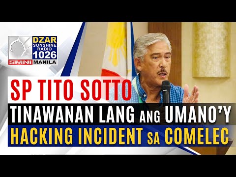 SP Tito Sotto, tinawanan ang umano'y hacking incident sa COMELEC