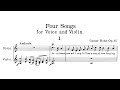 Gustav Holst - Four Songs for Voice and Violin (1917)