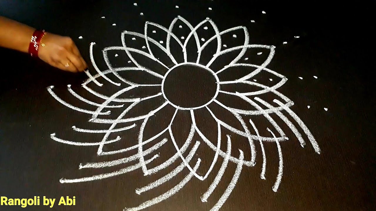 Vishnu Hrudaya Kolam | Narayana Hrudaya Kolam | Pooja Room Rangoli 
