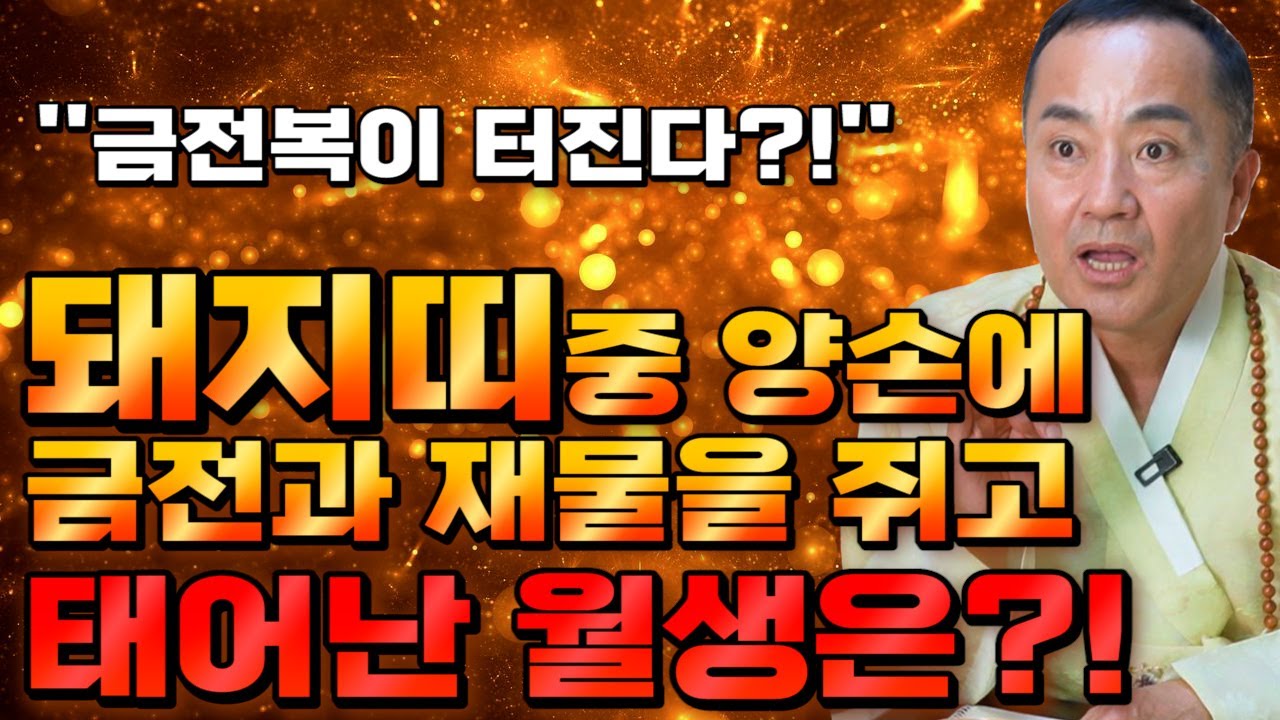 태어날때부터 양손에 금전을 쥐고 태어난 돼지띠는 몇월생?! / 2023년 계묘년 돼지띠운세 대박난다! 