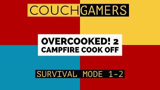 Overcooked 2 Survival Mode Campfire Cook Off Level 1-2 Gameplay (2 player co-op)