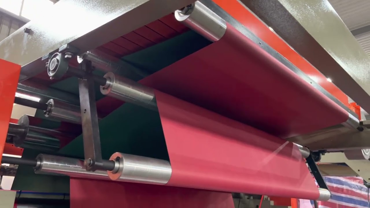 Two color 1400mm 1+1 fully print full plate full color flexo printing machine with friction winding