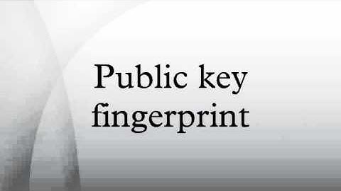 Public key fingerprint