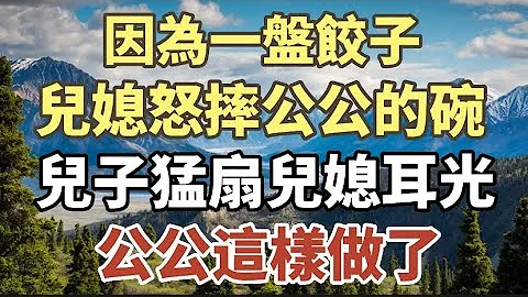 因為一盤餃子，兒媳怒摔公公的碗，兒子猛扇兒媳的耳光，公公這樣做了！#中老年心語 #養老 #幸福人生 #為人處世 - 天天要聞