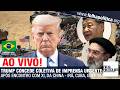 DONALD TRUMP CONCEDE COLETIVA DE IMPRENSA URGENTE APÓS ENCONTRO COM XI JINPING, DA CHINA - IRÃ, C..