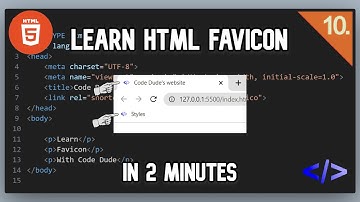 Learn HTML Favicon in 2 minutes🧩| Code Dude