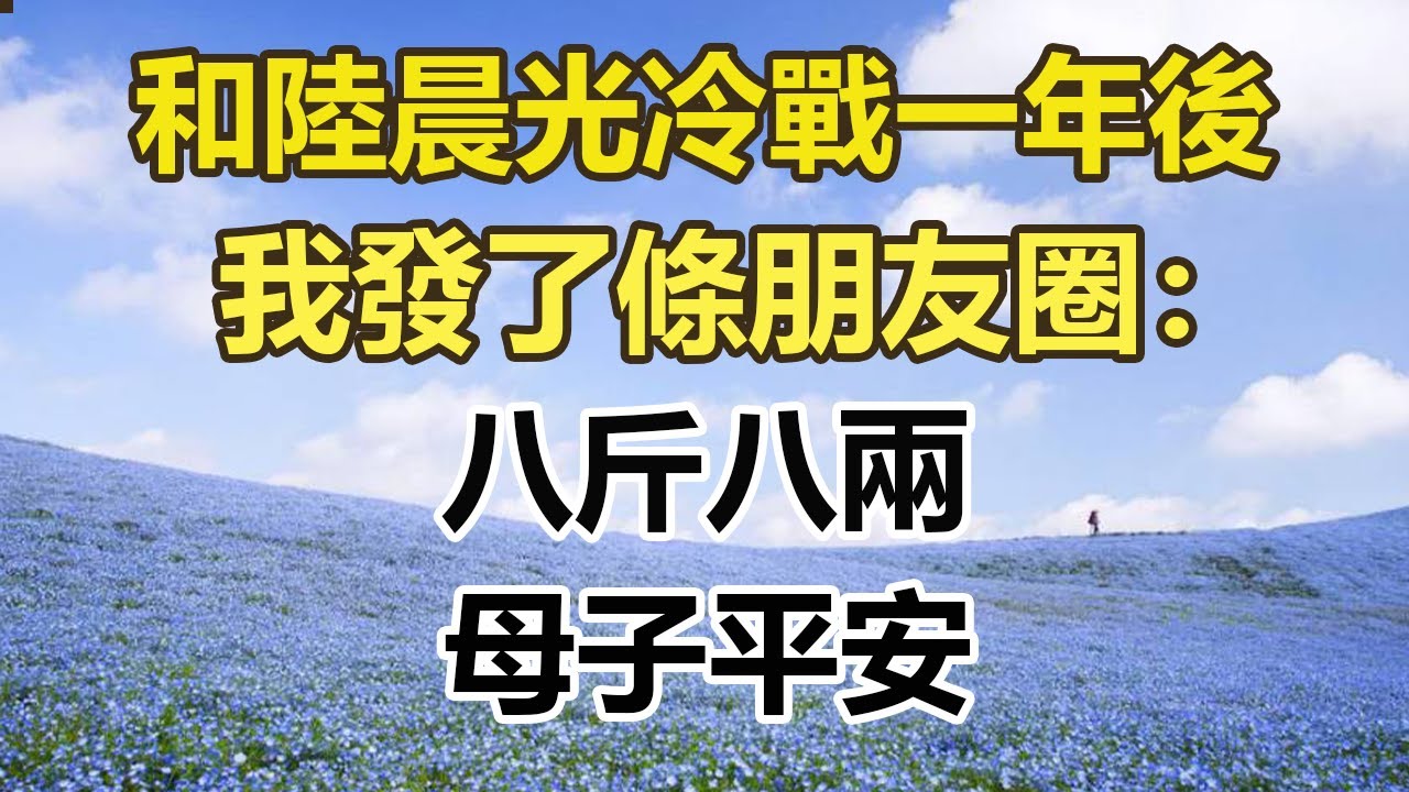 和陸晨光冷戰一年後，我發了條朋友圈：八斤八兩，母子平安#幸福敲門 #為人處世 #生活經驗 #情感故事