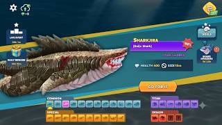 Hungry Shark Evolution - NEW Sharkjira Fanmade Skin! | All 34 Sharks Unlocked & Gameplay 2026 screenshot 2