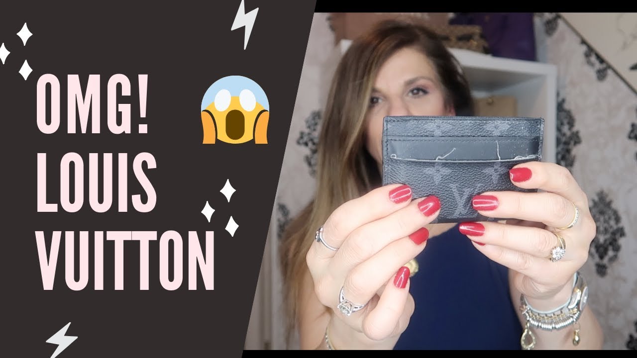 LOUIS VUITTON CARD HOLDER IN REVERSE MONOGRAM * What Really Fits Inside *  Review Wear & Tear 