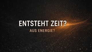 Hypothese Entsteht Zeit Aus Energieunterschieden Im Raum?