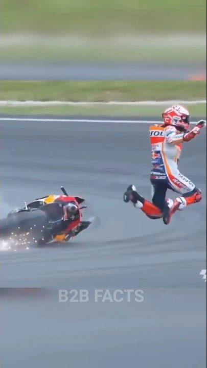 how moto gp racer survive in accident #b2bfacts #shorts #superbikes