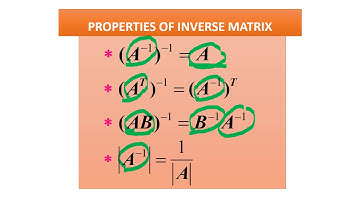 properties of inverse matrix