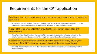 CPT Workshop