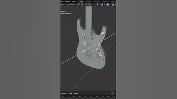 3d isometric art - Blender modelling tutorial - how to model an electric guitar in Blender #3dart