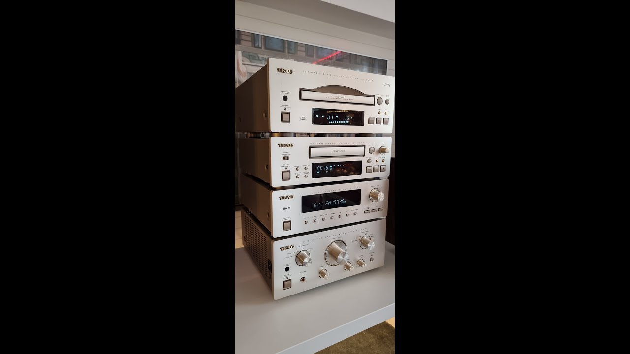 TEAC A-H500i stereo set gold series -tuner/7disc/tape -test- - YouTube