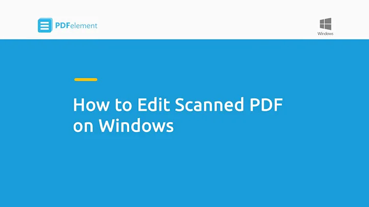 How to Edit Scanned PDF on Windows