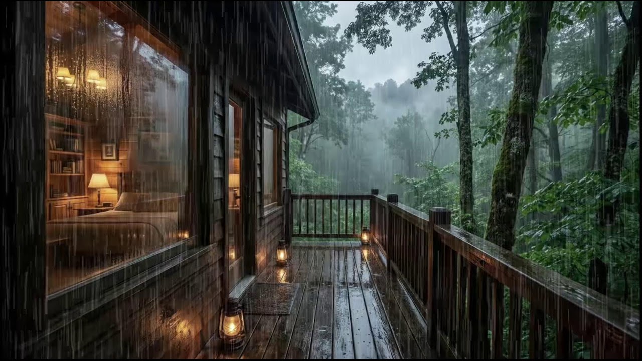 Soft Rain at a Quiet Forest Cabin 🌧 Gentle Rain Ambience for Deep Sleep and Peaceful Dreams
