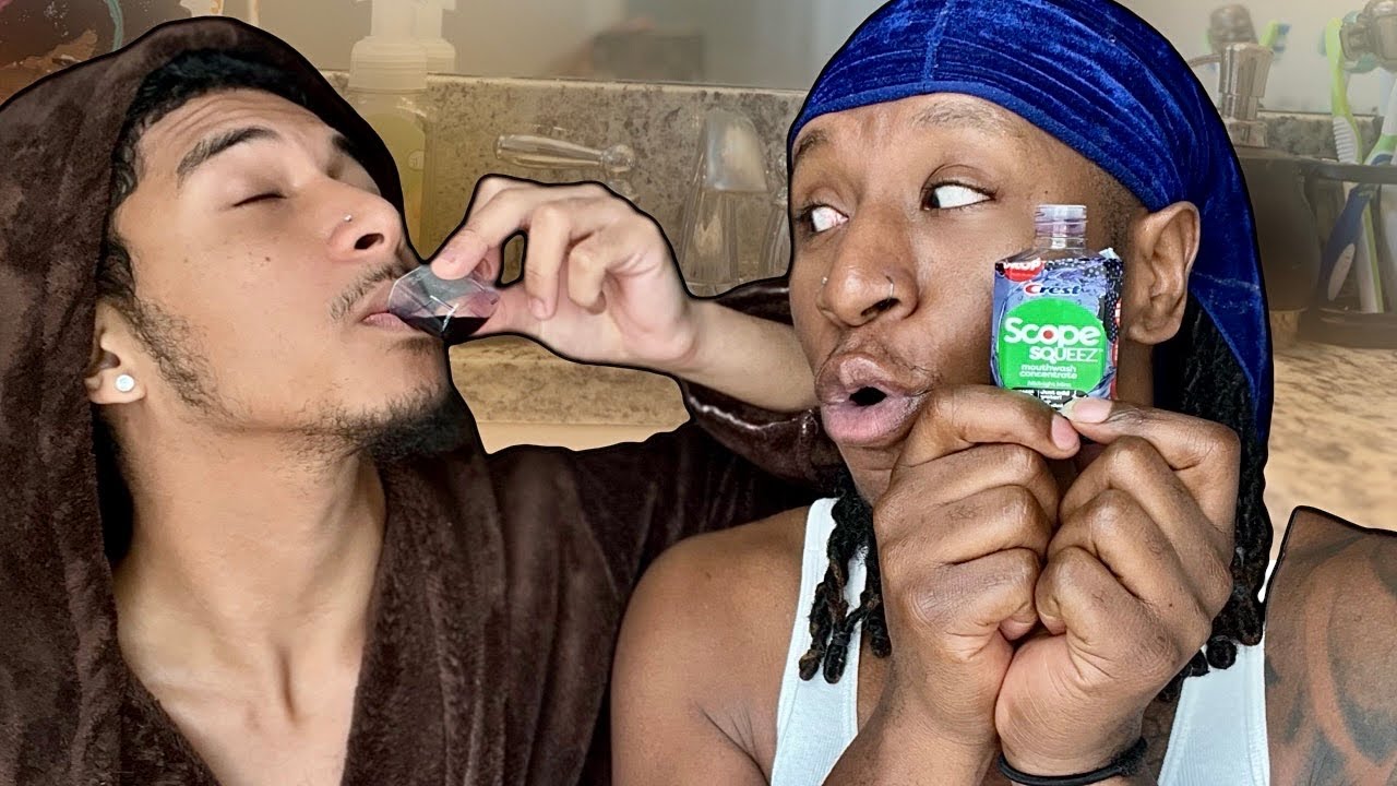 Дала своему парню самый сильный в мире ополаскиватель для полости рта