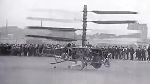 flying failures stock footage - the first flying machines