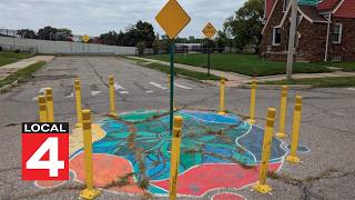 Details A DIY roundabout on Detroit’s west side Here’s why elementary school kids created it News