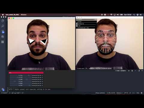 Openframeworks face tracking with FaceOSC and ofxOSC