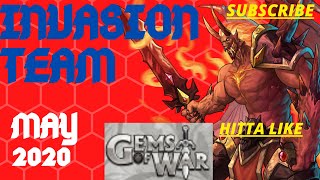 INVASION TEAM May 2020 | Gems of War Invasion guide | Early & Late tower teams with no mythic