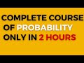 Complete Course of Probability|| Statistics Uop.
