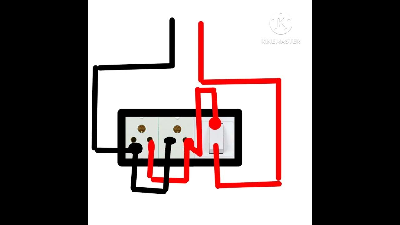 2 socket 1switch board connection diagram how to electrical wiring #