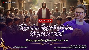 පිළිගන්න, නිදහස් වෙන්න, නිදහස් කරන්න! 2nd Week of Advent - Friday Sermon