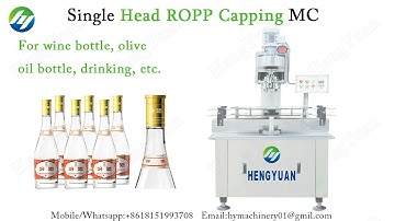 Automatic 500ml Glass Bottle Sealing Machine | Single Head ROPP Capping Equipment