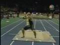 Adam Nelson throws 22.07m (72 feet 5 inches) in New York