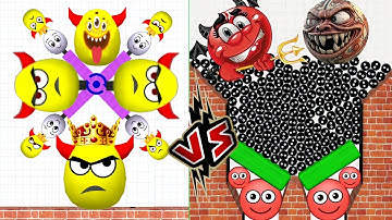HIDE BALL Brain teaser games 🆚 Draw to smash - save the doge & bees Gameplay 20 #hideball