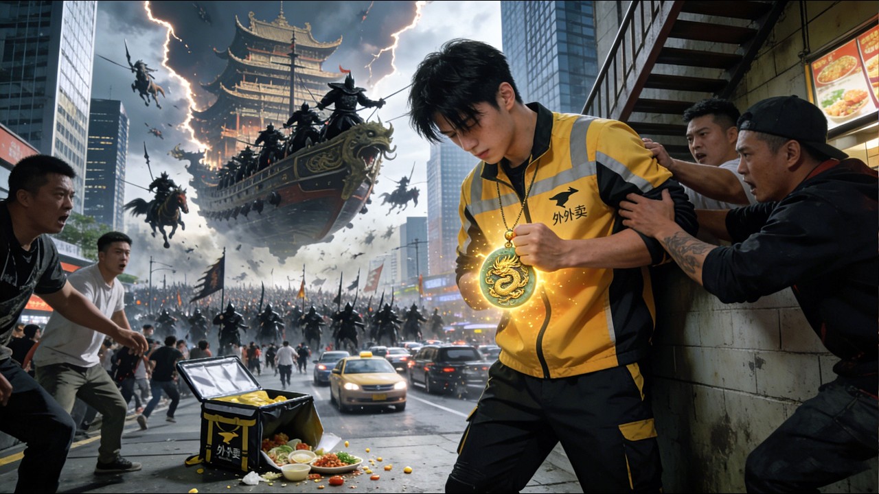 【FULL】落魄太子穿越到現代竟成了一個被所有人隨意羞辱的外賣員！當富二代故意弄灑他的外賣，還逼他跪地舔乾淨時，他終於掏出了那塊龍紋玉佩！#霸總 #都市 #爽文