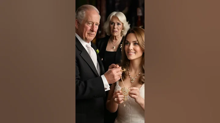 Camilla so Jealous when King Charles gift Gold necklace to Kate #kingcharles #camilla #royal #kate