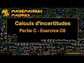 📊 Calculs d&#39;incertitudes : Exercice C6