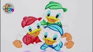 How to draw Huey, Dewey and Louie - Duck Tales