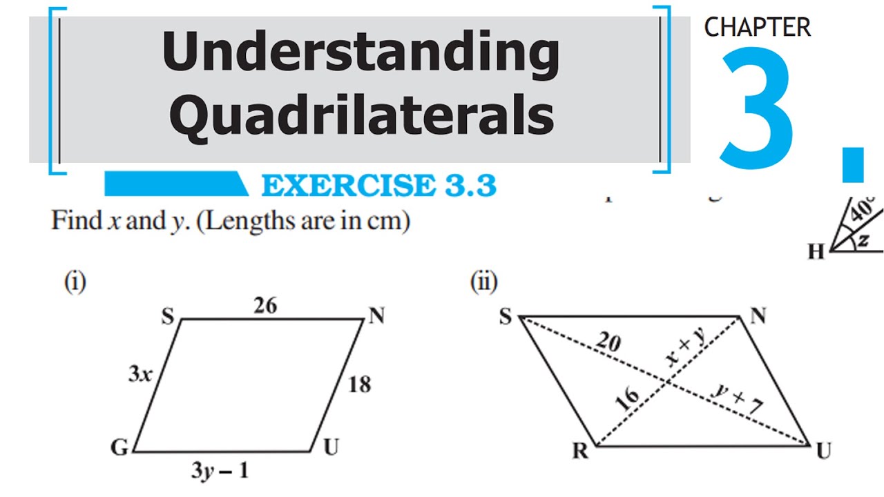 understanding quadrilaterals class 8 assignment