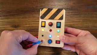 Product Review P0104 - Montessori Busy Board for Toddlers Wooden Sensory Toy w/ LED (Crown Display) screenshot 4