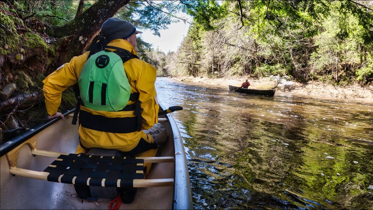 Canoe the Cocagne River - A River Runners Trip - Ice on the Riverbanks!