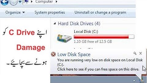 How to solve Drive C low disk Space problem