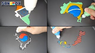National Flag Map India Brazil Korea Malaysia Pancake art