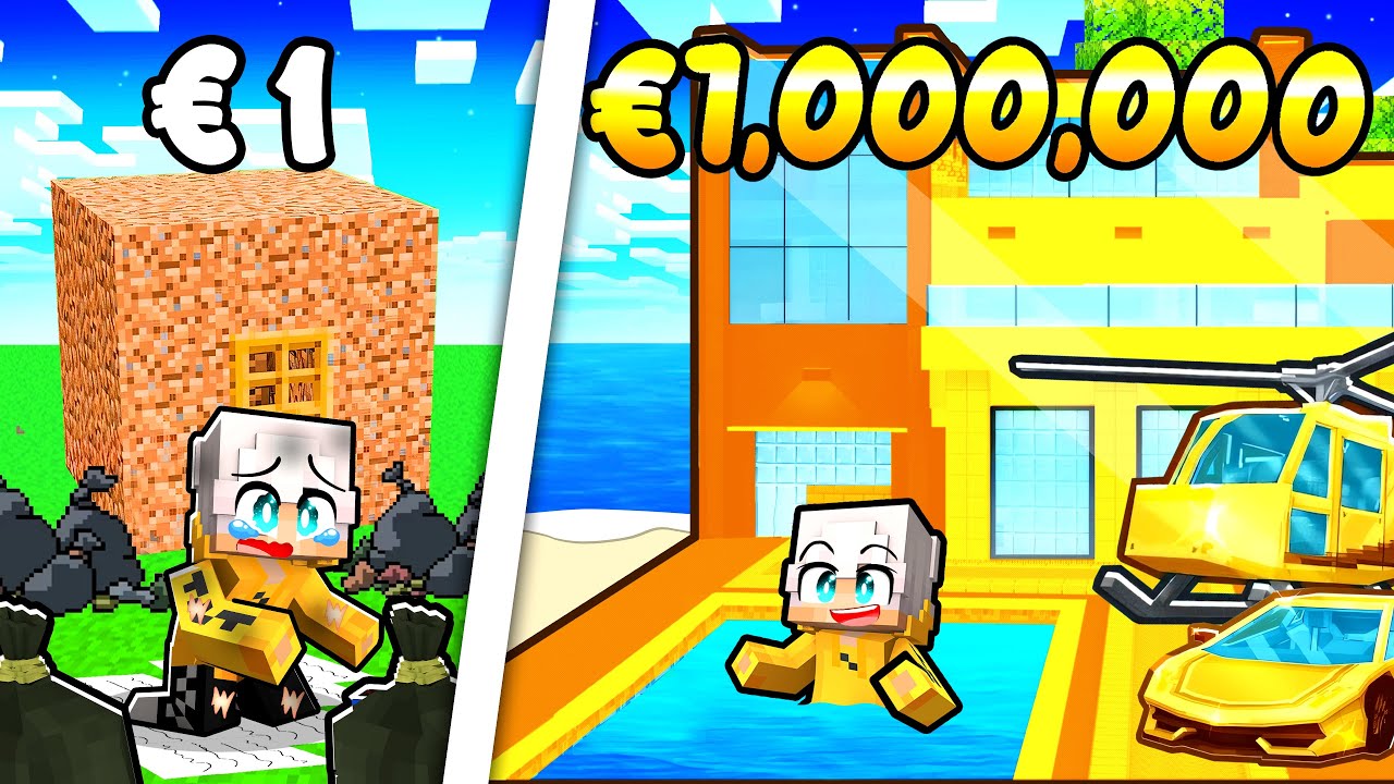 CASA DA 1€ vs 1.000.000€ in MINECRAFT
