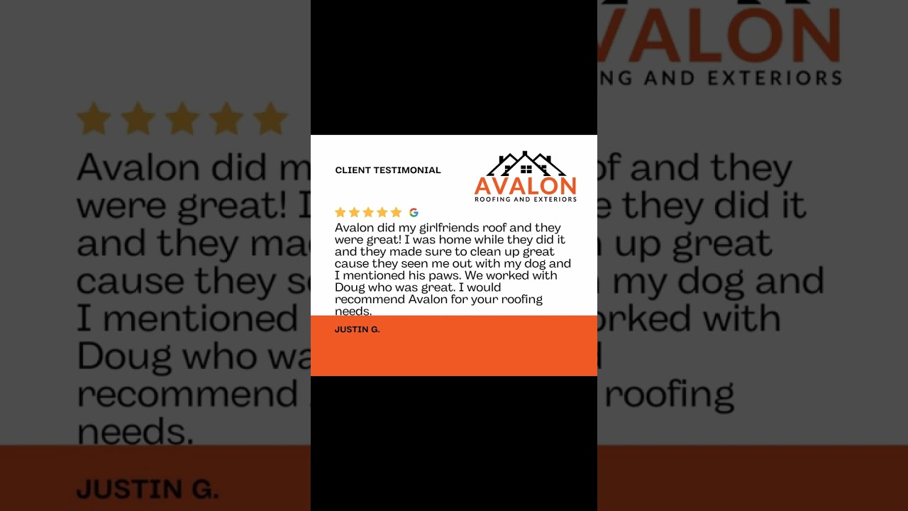 Avalon Roofing and Exteriors Client Testimonial